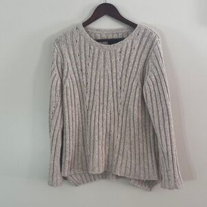 Nili Lotan Alpaca Wool Textured Cream Sweater Size S